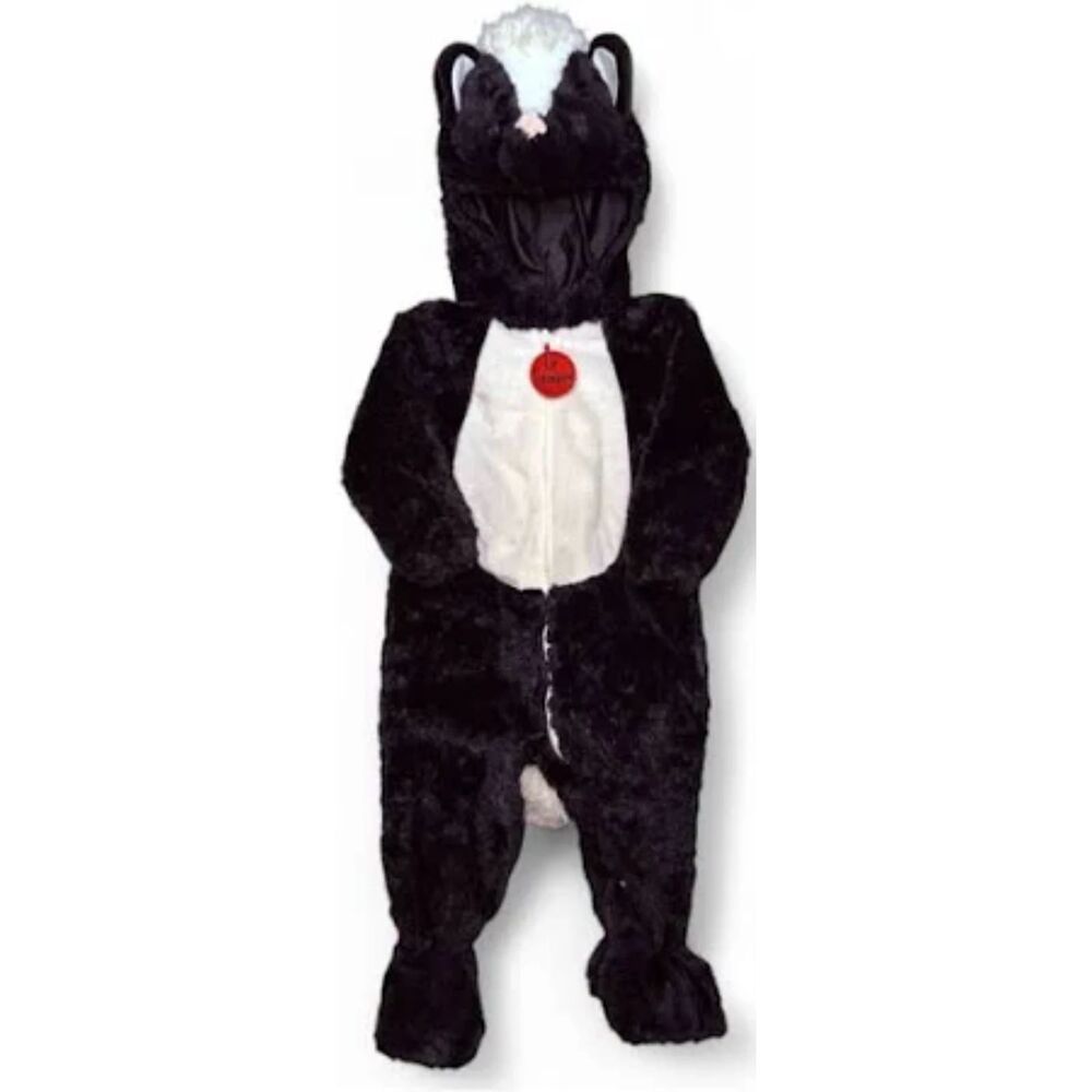 Lil Stinker Infant Skunk Costume The Humane Society Hood Bodysuit Baby  3-6 mo